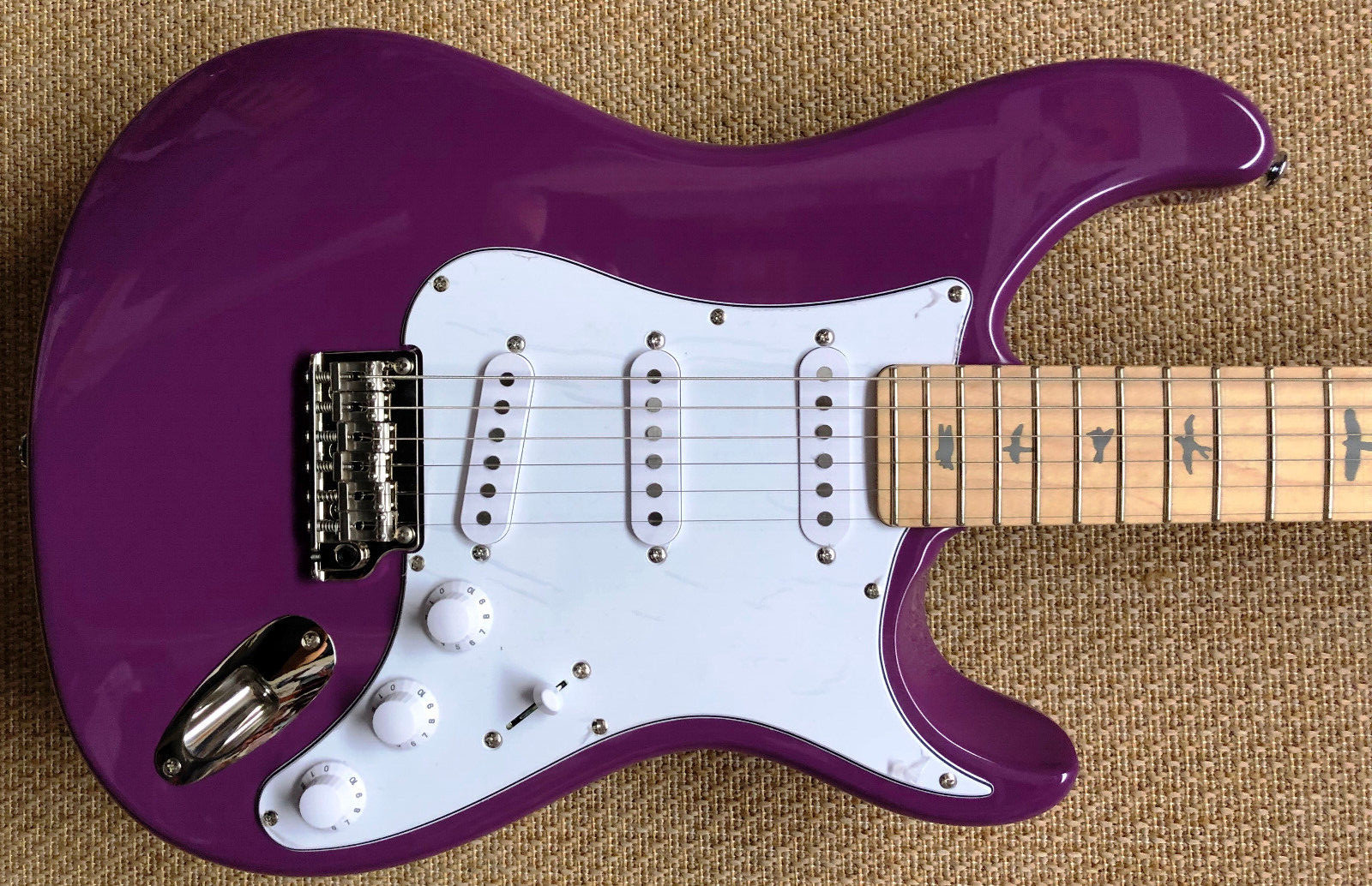 PRS SE Silver Sky Electric Guitar Summit Purple Maple Neck/Board Poplar Body Bag