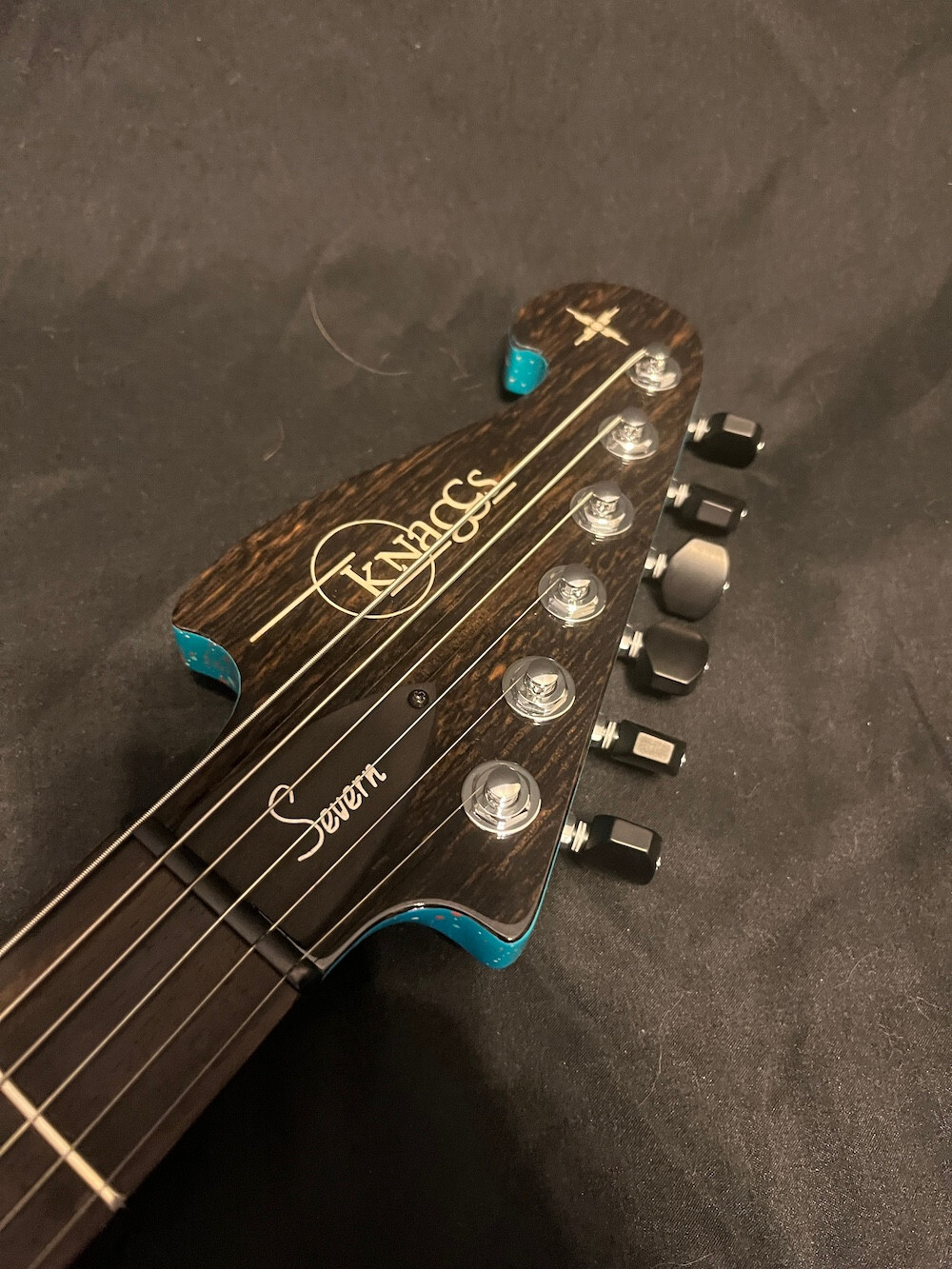 2023 Knaggs Guitars Severn Trembuck Reverse Headstock Miami Blue Splatter W/OHSC