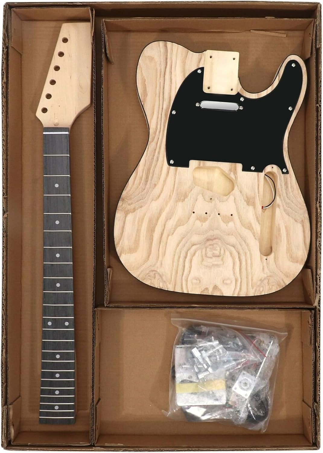 DIY Electric Guitar Kit Beginner Kit TL Style 6 String Right Handed Basswood Bod