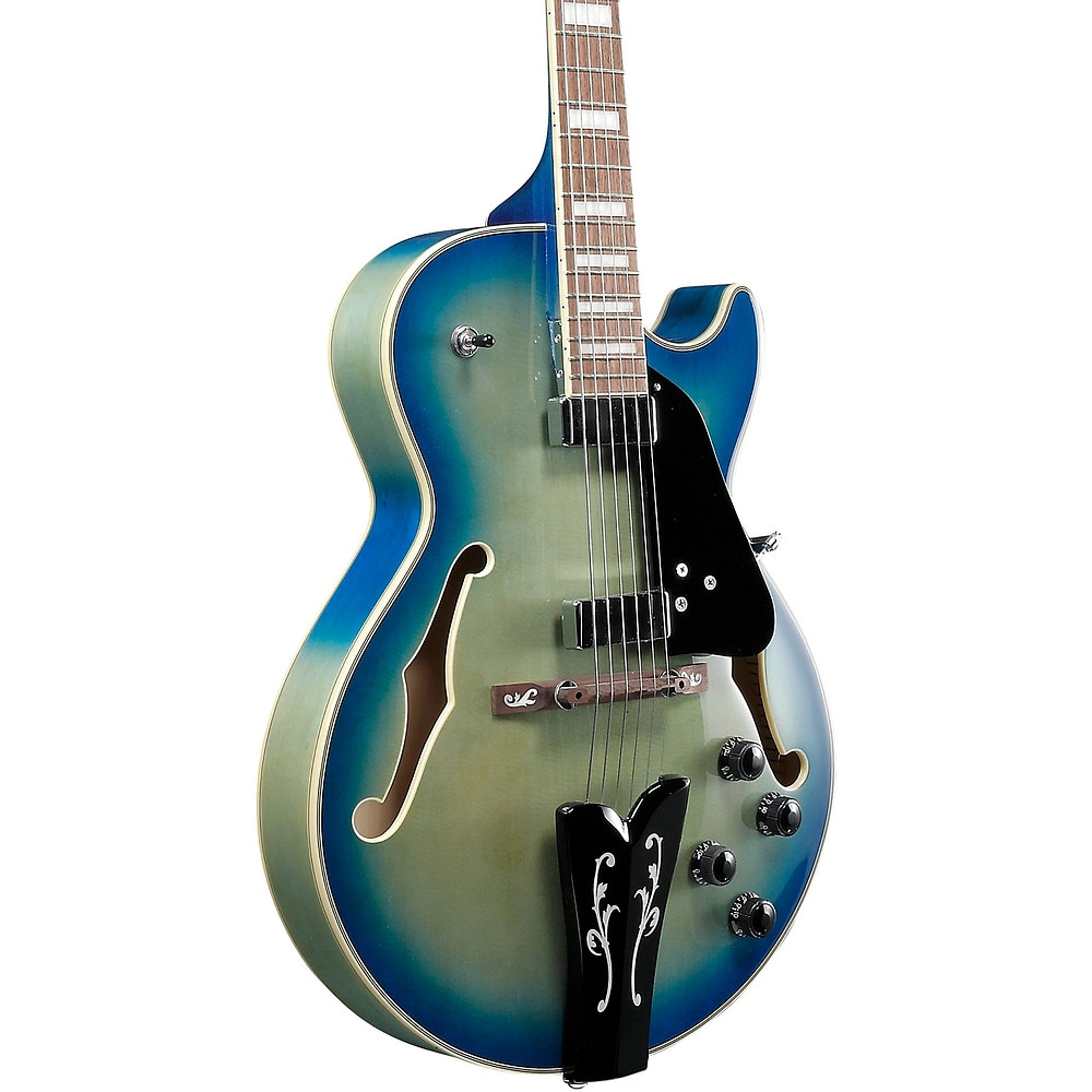 Ibanez GB10EM George Benson HollowBody Electric Guitar Jet Blue Burst