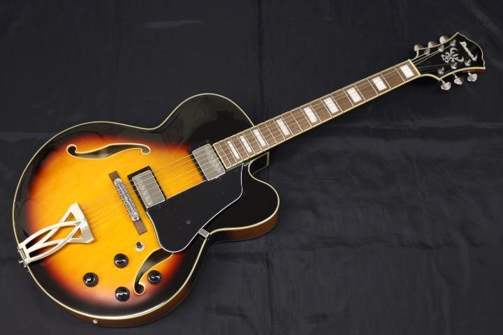 Acoustic Electric Guitar Ibanez AF75 BS Full Hollow Sunburst