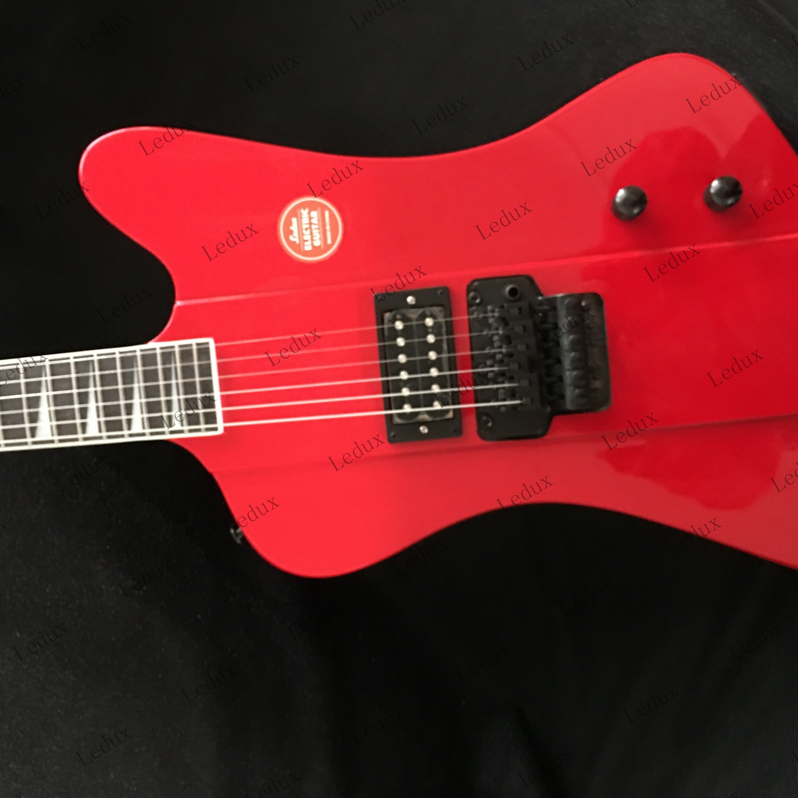 Electric Guitar 648mm Scale Length Stainless Rounded Fret Edge Solid Body Red