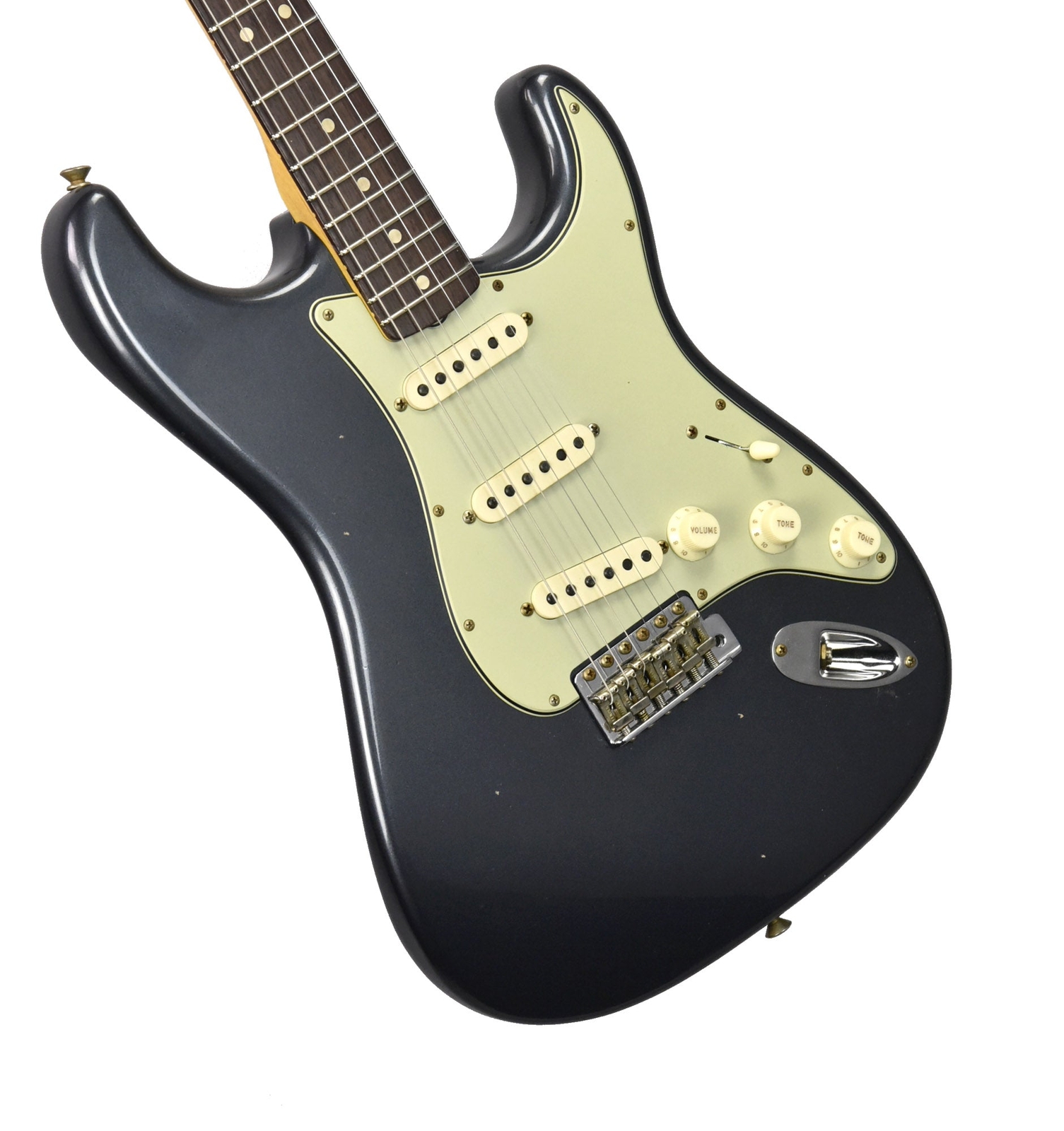 Fender Custom Shop 63 Stratocaster Journeyman Relic in Charcoal Frost Metallic