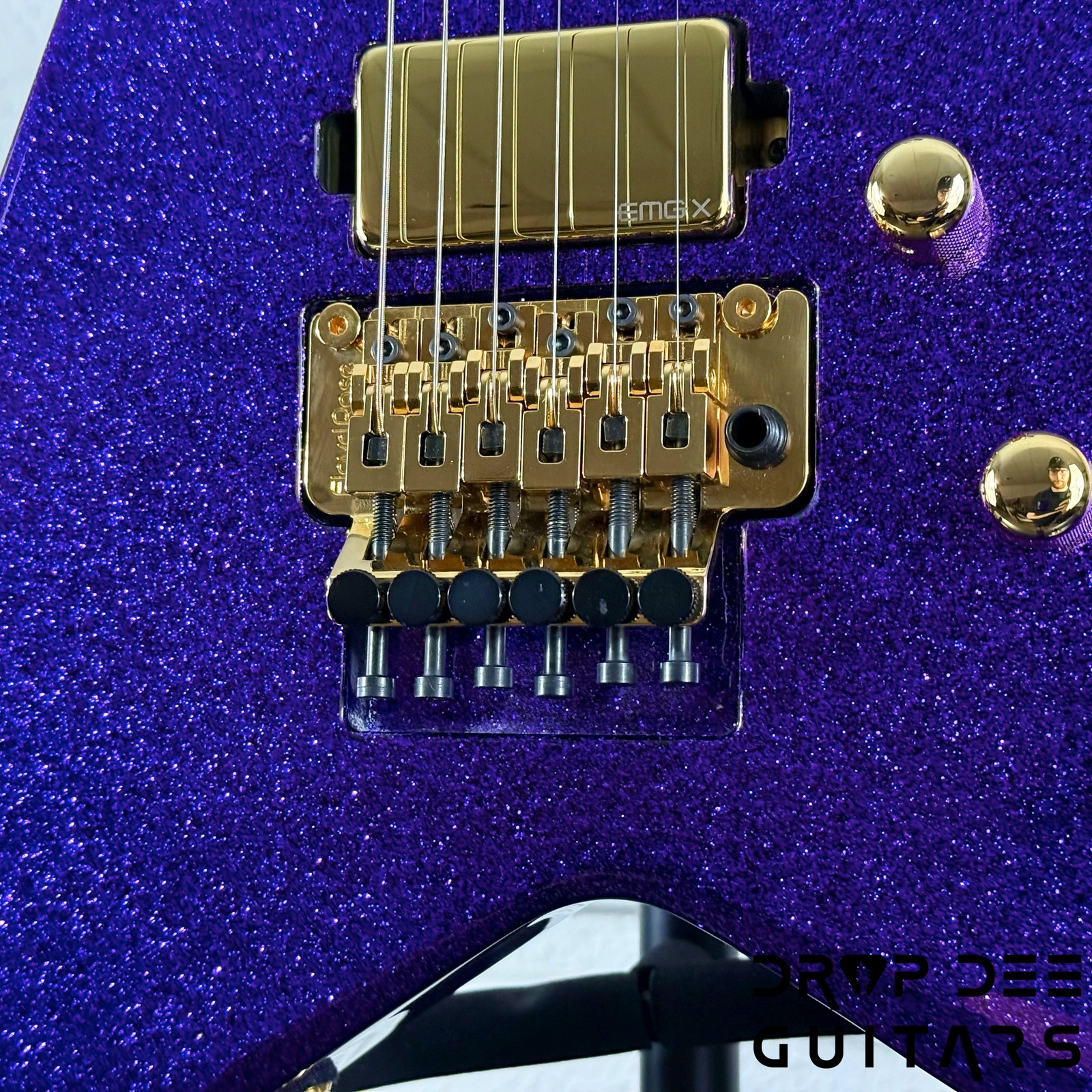 ESP USA V-II FR Electric Guitar w/ Case – Purple Sparkle