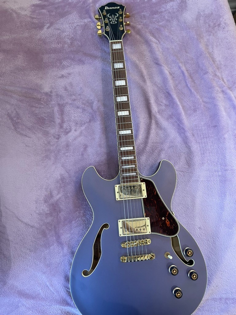 Ibanez Artcore AS73G Semi-Hollowbody Electric Guitar – Metallic Purple Flat