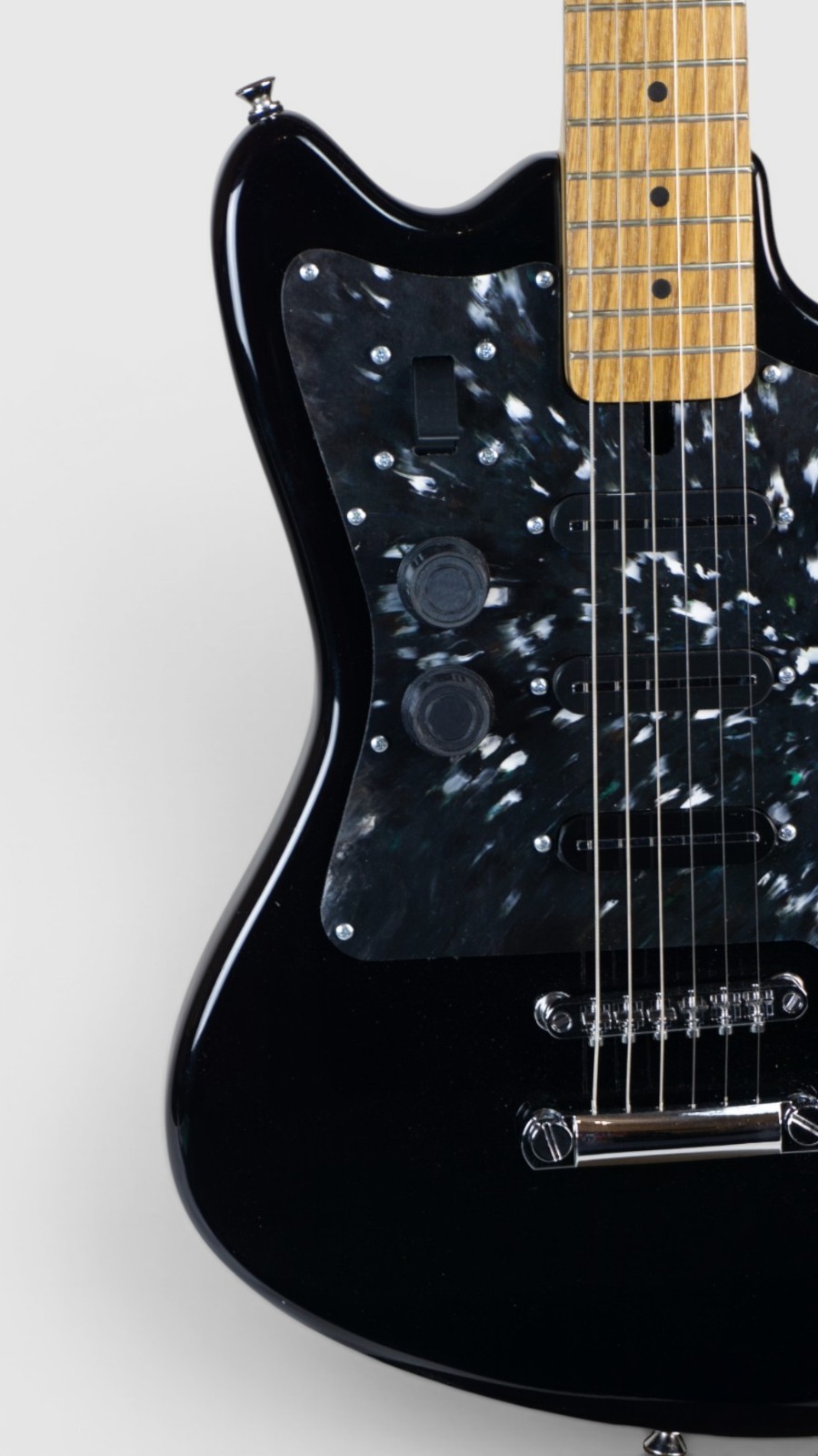 Borisov Style Custom Electric Guitar Onboard Germanium Fuzz Soviet Black