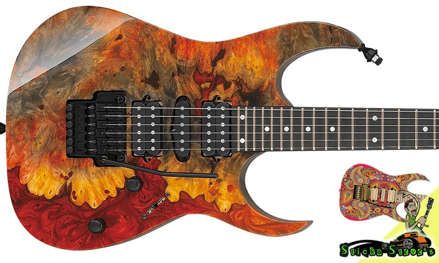 Guitar Skin Wrap Axe Reface Iconic 80’s Vivid Bengal Tiger 8 Bursts – 1222