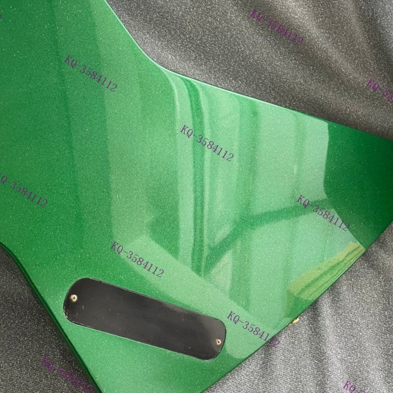 Solid Electric Guitar Stainless Rounded Fret Edge Sparkle Green From US Stock