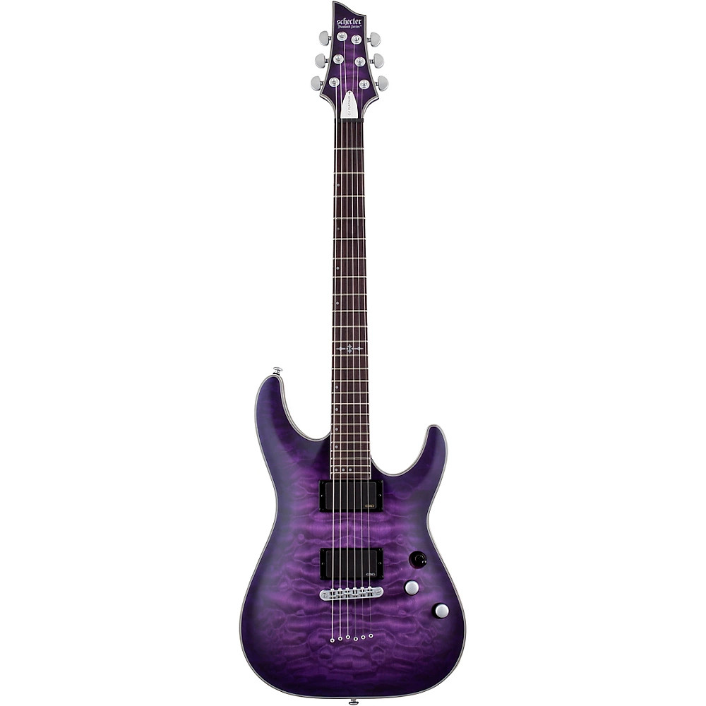 Schecter Guitar Research C1 Platinum Electric Guitar Satin Purple Burst