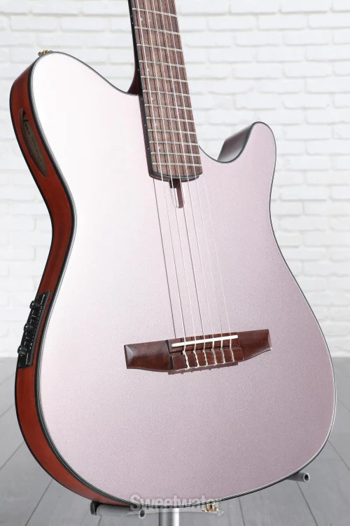 Ibanez FRH10N Thinline Nylon Acoustic-electric Guitar – Rose Gold Metallic Flat