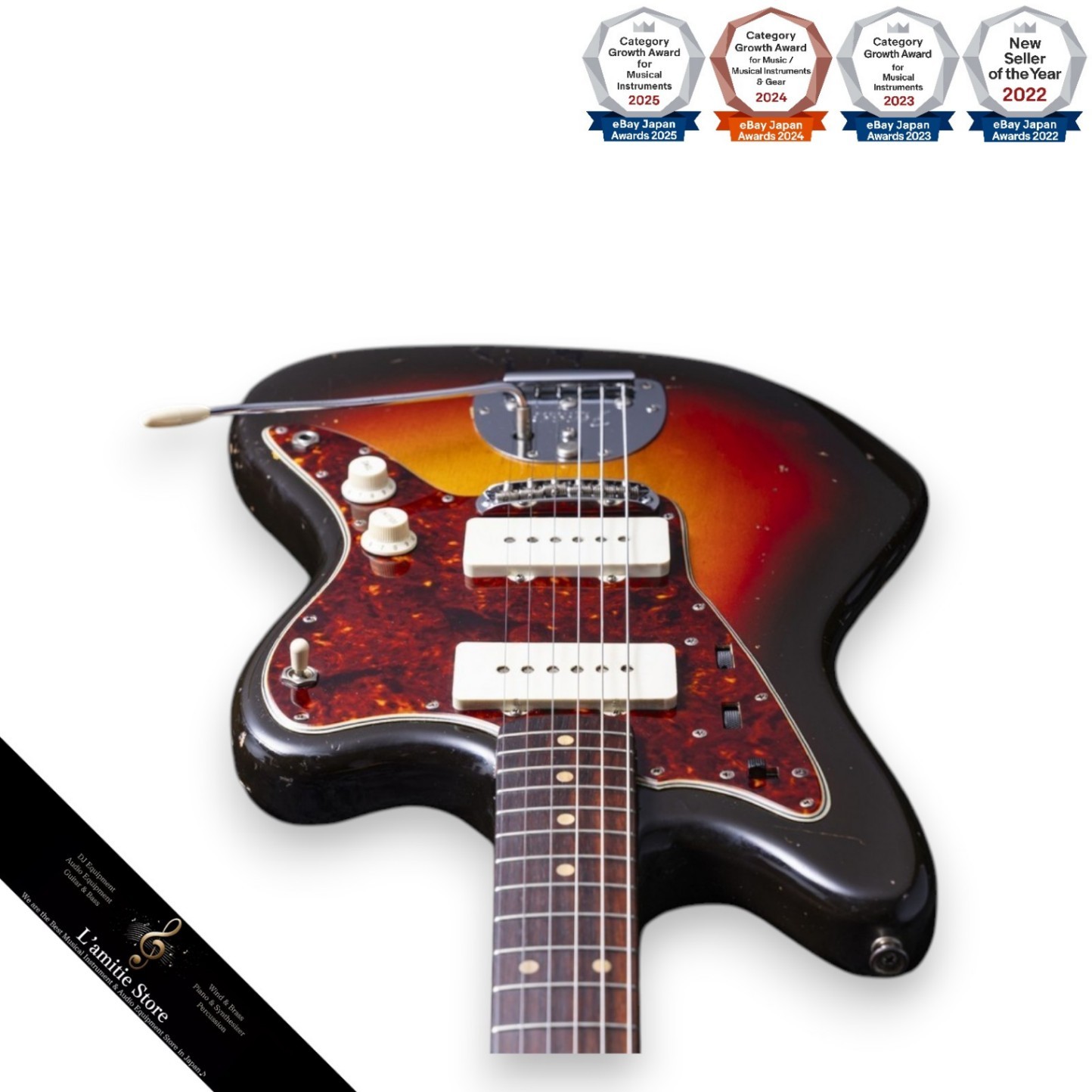Fender 1961 Jazzmaster 3Tone Sunburst with Jacaranda Fingerboard
