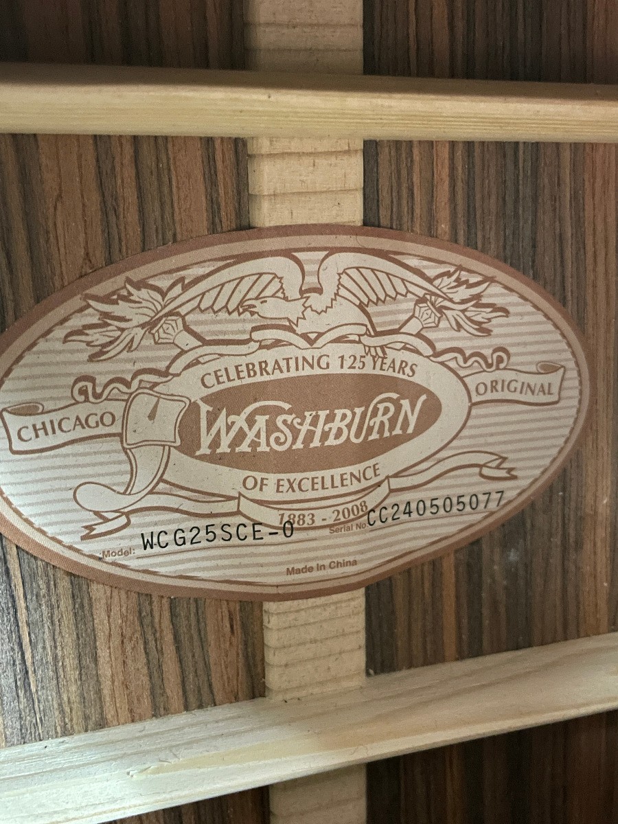 2024 Washburn WCG25SCE Comfort Series Grand Auditorium Cutaway Acoustic Elect…