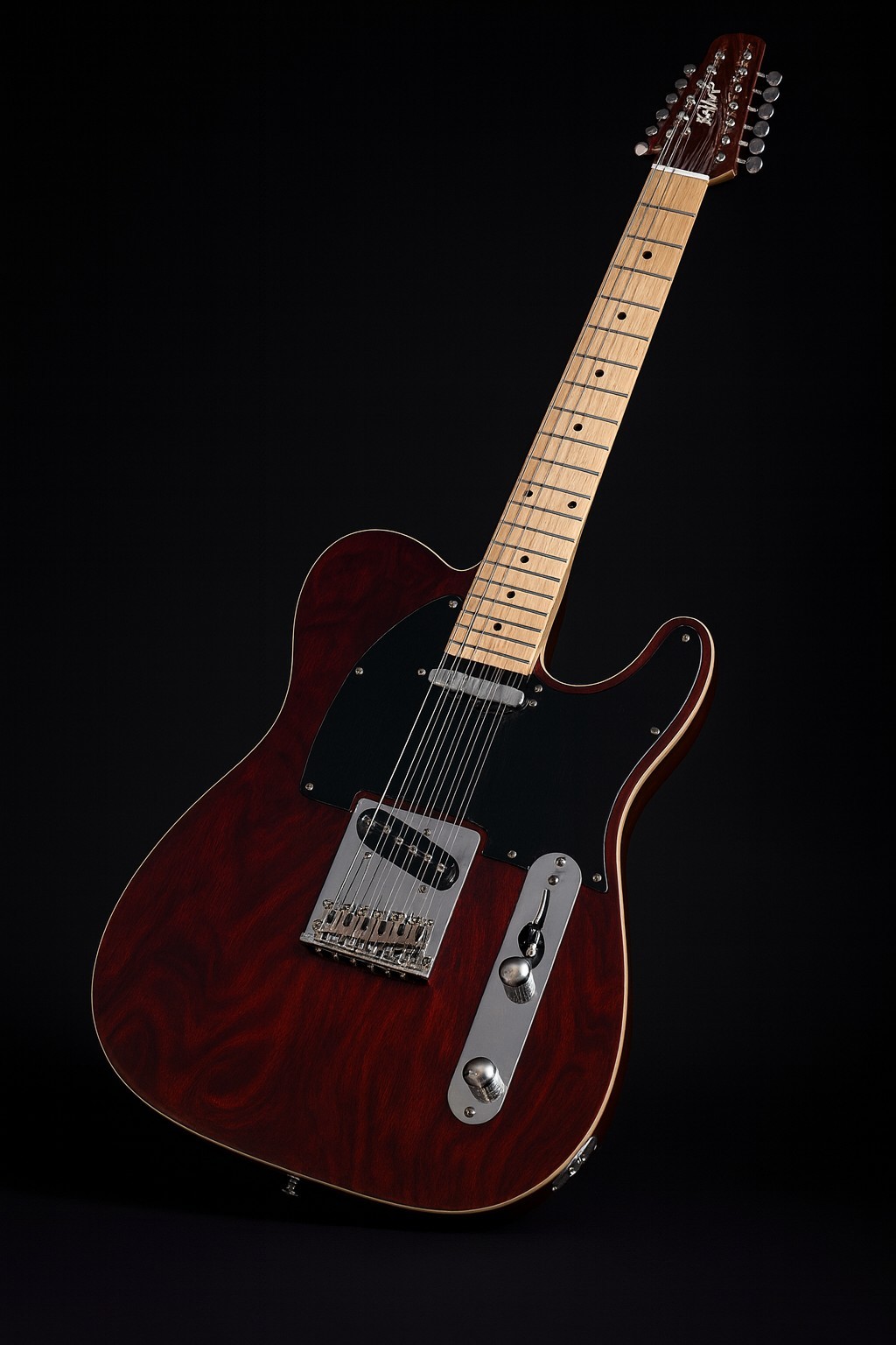 12 string electric guitar full-size exotic burl maple new telecaster style