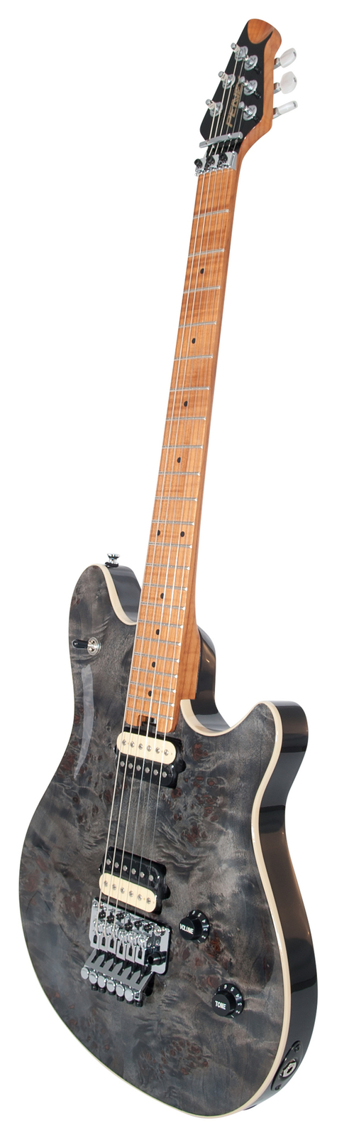 Peavey HP 2® Electric Guitar – Poplar Burl Top, Transparent Black Finish