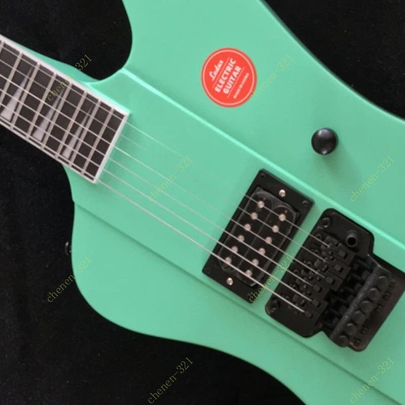Solid Electric Guitar 648mm Scale Length Stainless Rounded Fret Surfing Green
