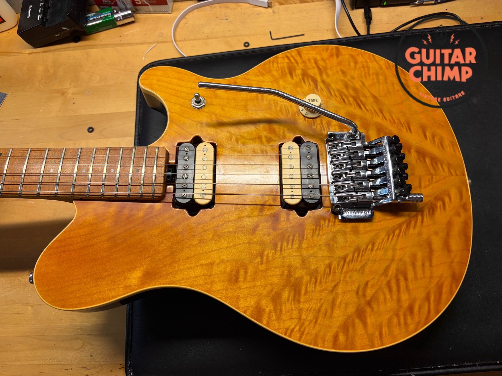 1992 Ernie Ball Music Man Eddie Van Halen EVH Gold Translucent OHSC