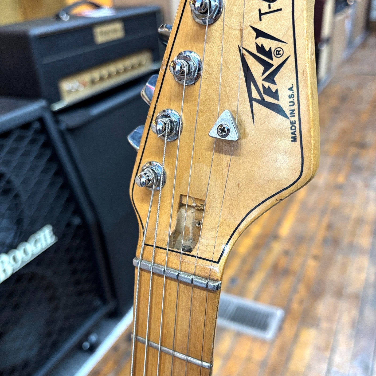 Peavey USA T-60 Solid Body Electric Guitar 1980 Natural Ash