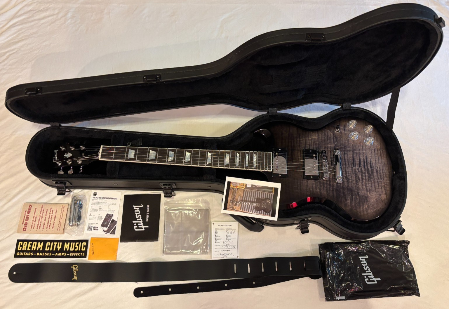 2023 Gibson SG Modern Trans Black Fade w/OHSC and Case Candy