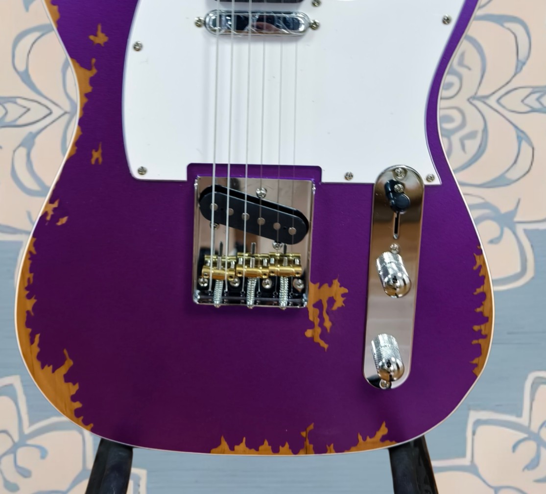 US Ship Tribute 60s Imperial Purple TL Electric Guitar – Vintage Relic Finish