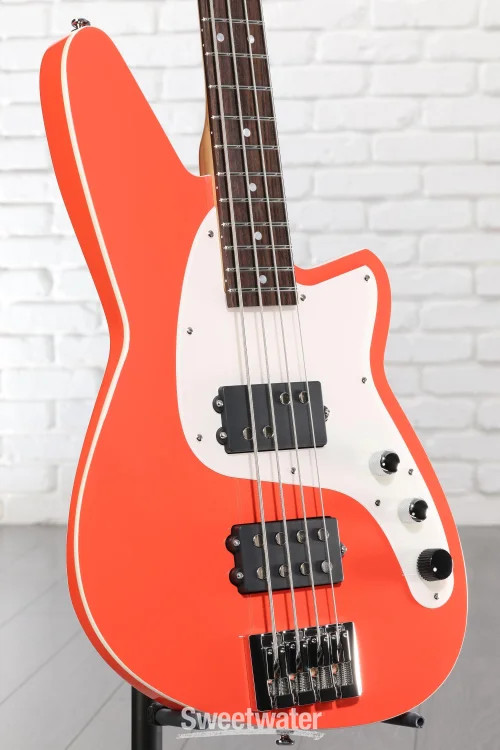 Reverend Mercalli 4-string Electric Bass Guitar – Feisty Red with Rosewood