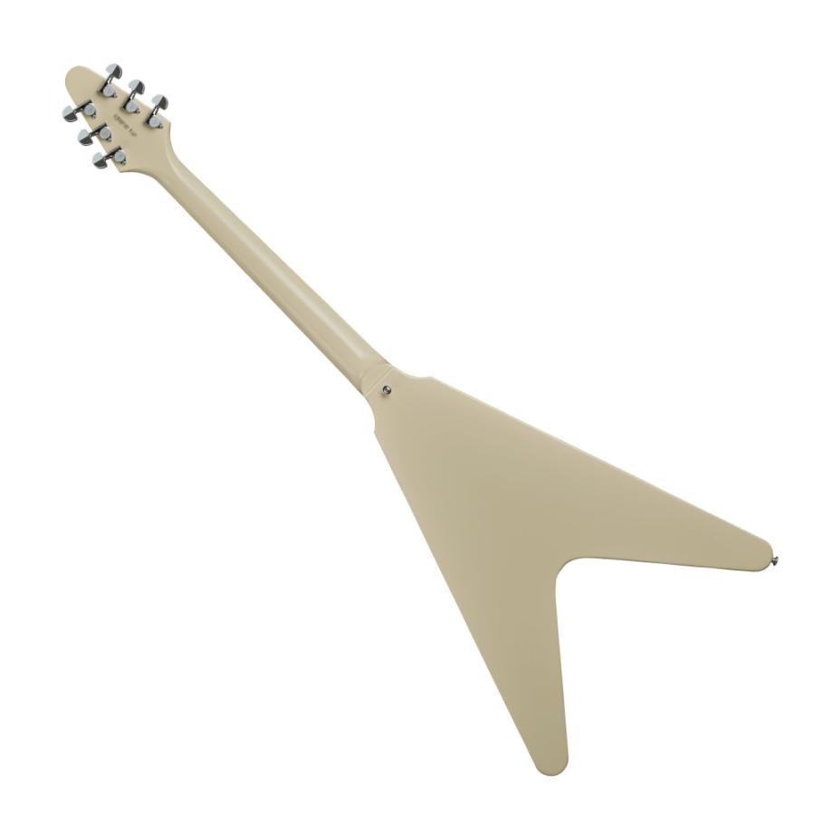 Edwards E-FV-LTD Vintage White Flying V type electric guitar with gig bag