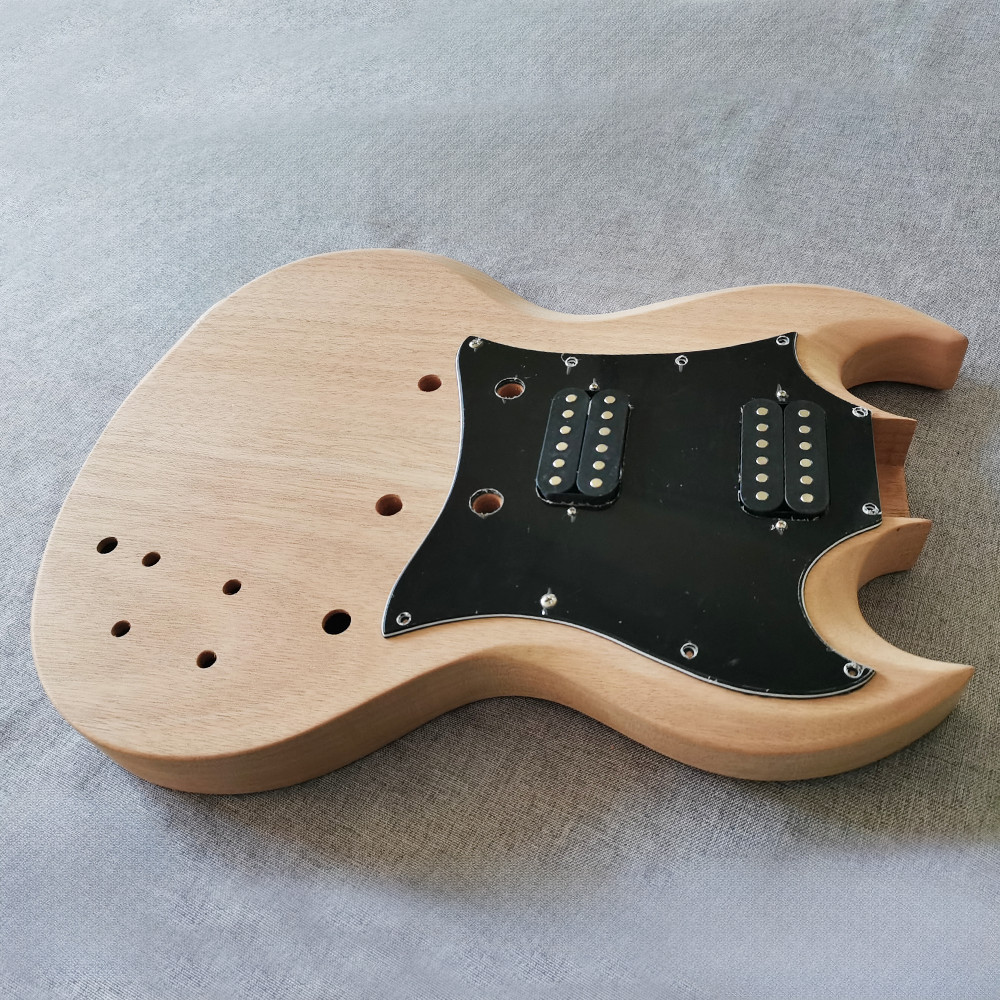 DIY S G style 6 String Electric Guitar Kit Humbucker Pickup set neck Maple neck