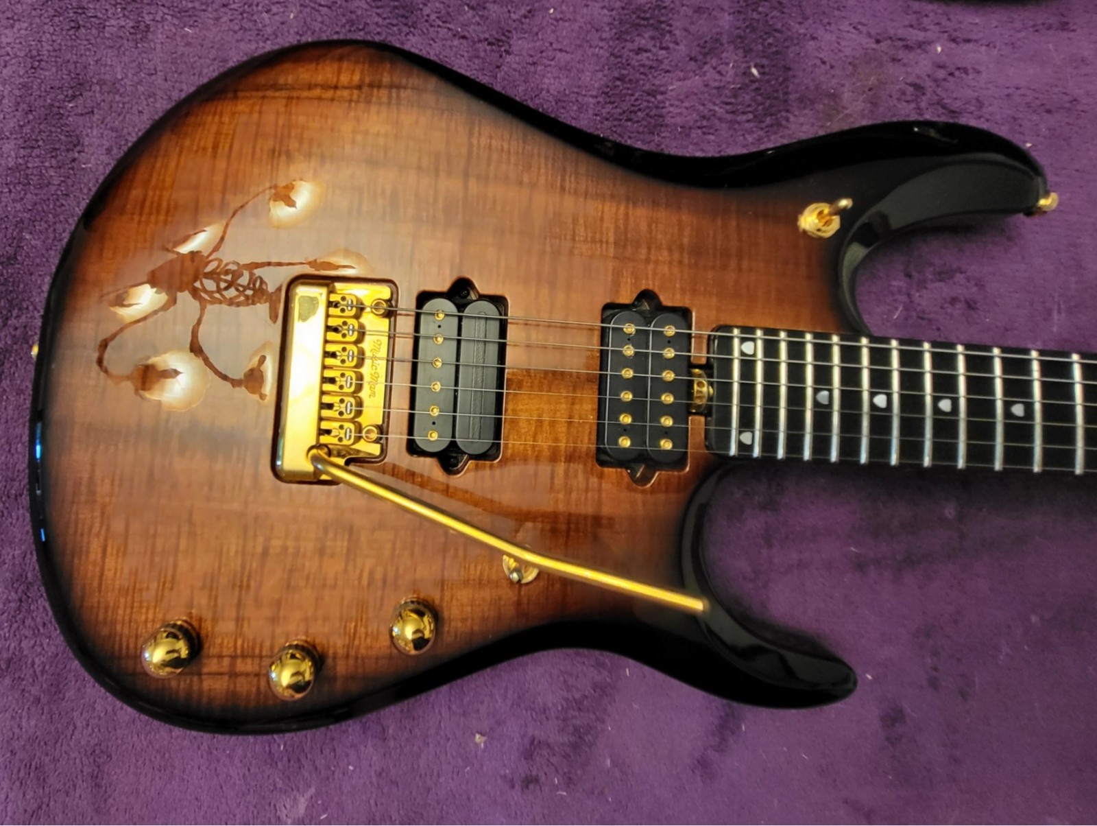 Ernie Ball Music Man BFR6 John Petrucci Island Burst Koa Wood Top