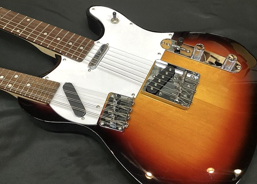 Eastwood Teleolin Sunburst Double Neck Vintage Rare Guitar Mandolin Unique Japan