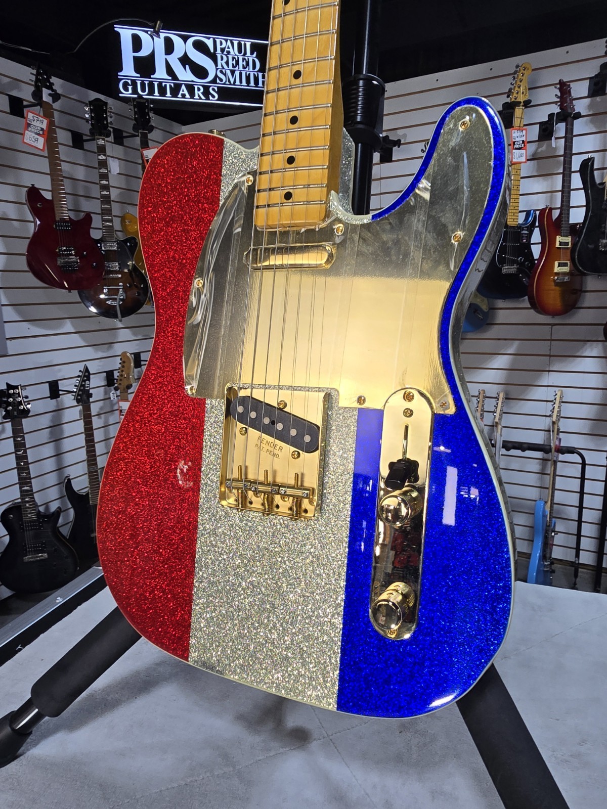 Fender Buck Owens Telecaster – Red, Silver, and Blue + FREE Plek & Setup #244
