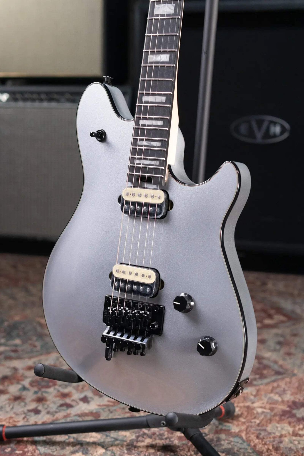 EVH Wolfgang USA Electric Guitar – Silver with Hardshell Case