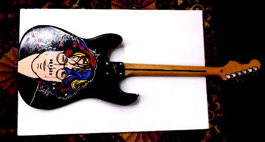 Beatles John Lennon HAND PAINTED Guitar Hand Painted WOW