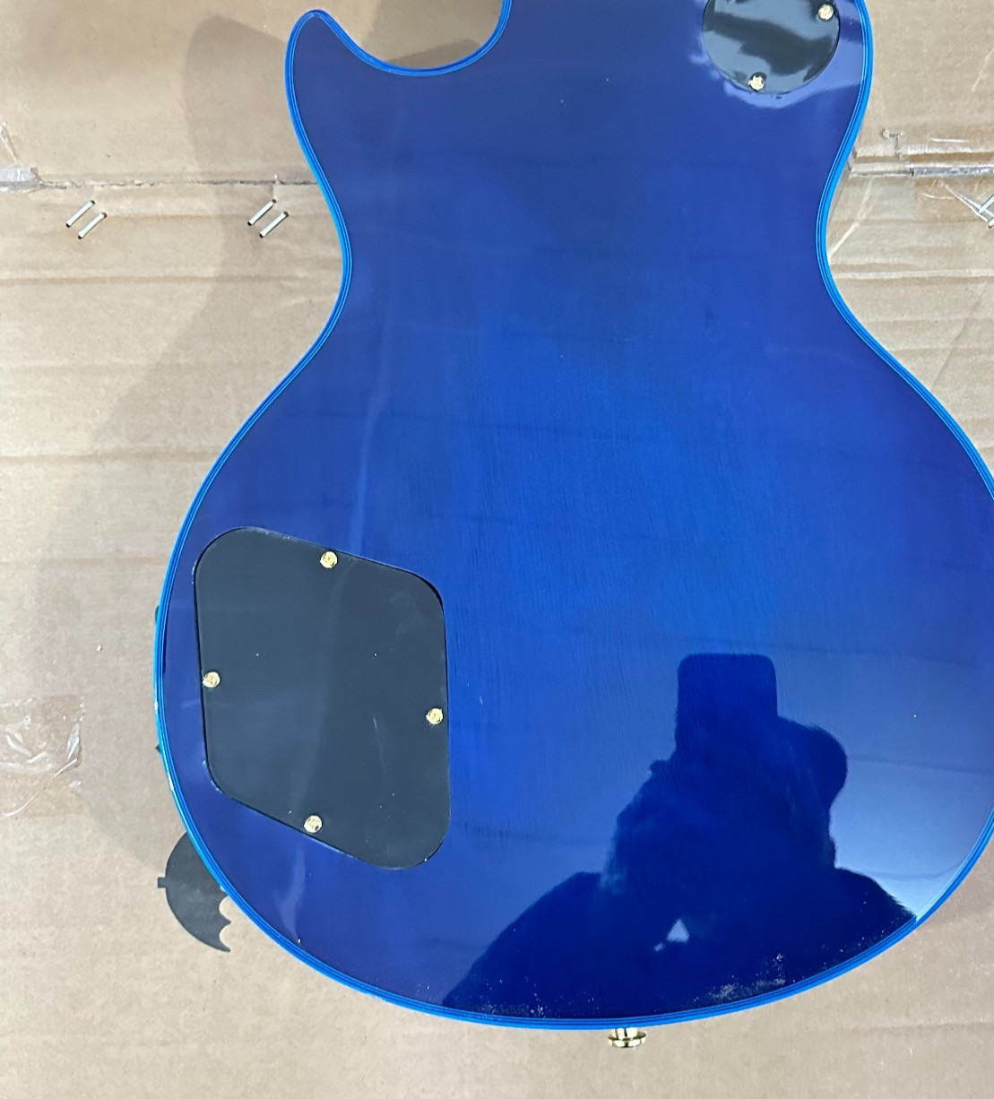 Dark Blue LP Style Electric Guitar Rosewood Fingerboard Gold Hardware
