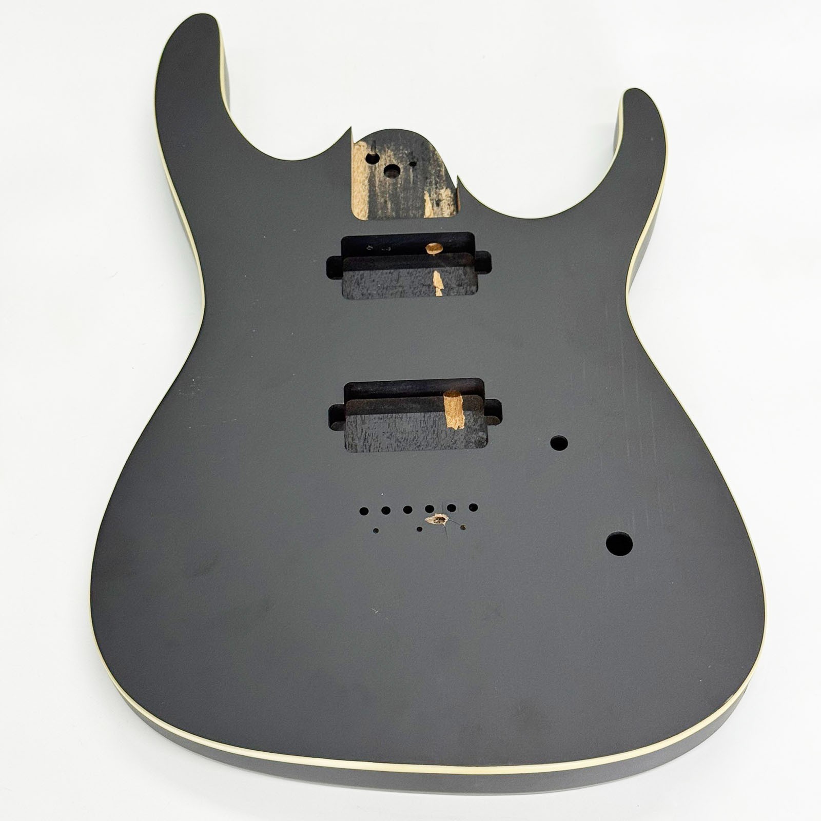 Basswood Electric Guitar Body, Matte Black Replacement Part