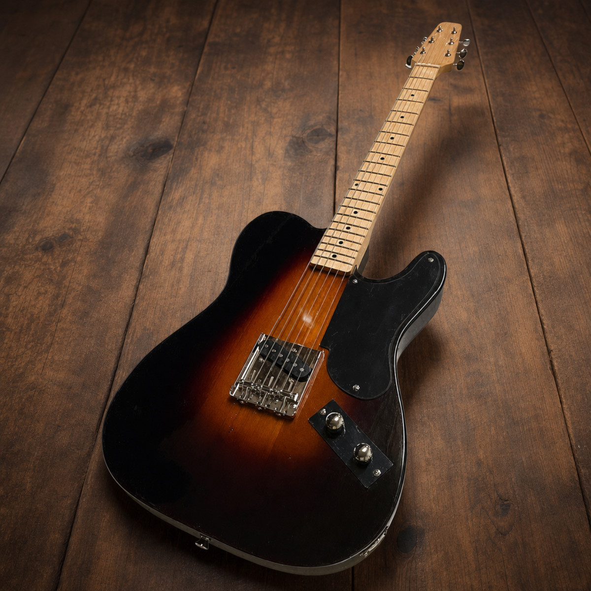 Vintage 1949 Style Snakehead T-Style Electric Guitar 2 Tone Sunburst Maple Neck