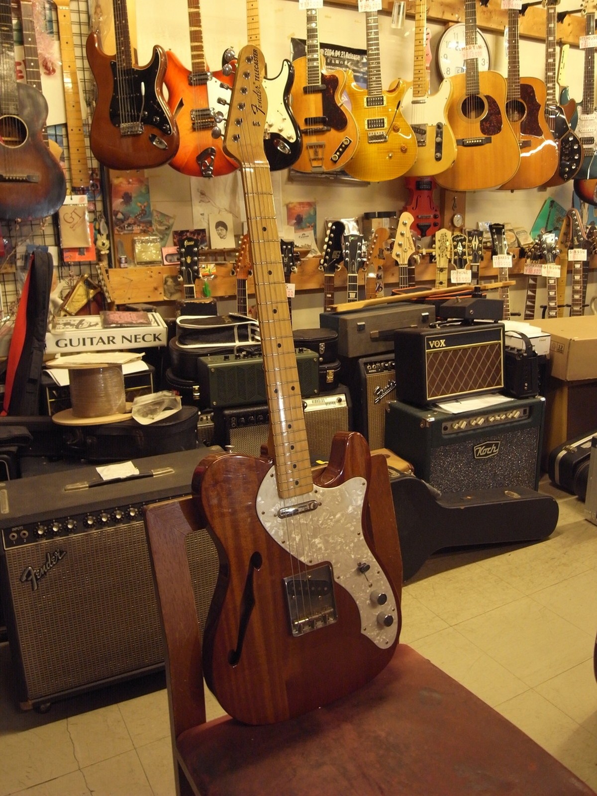 Fender MIJ 60s TELECASTER THINLINE 2017 Used Mahogany Natural w/Soft Case