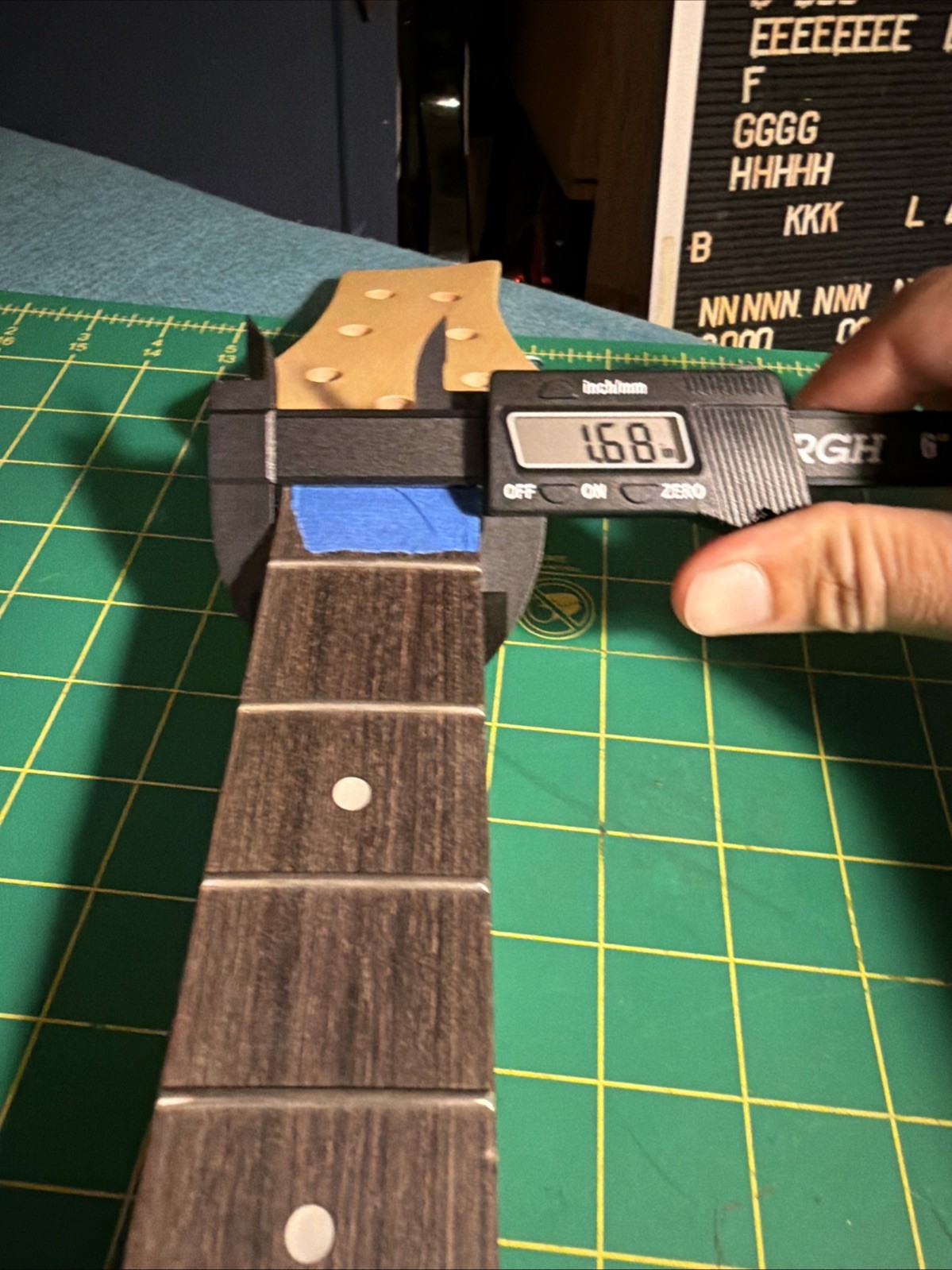 3×3 Blank Unused Custom Guitar Neck 22 Fret Rosewood Ebony No Inlays ￼