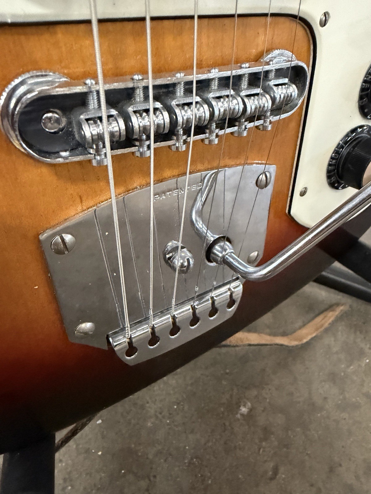 Vintage 1964 Crucianelli Mustang MU42V Guitar W Hard Case And Strap