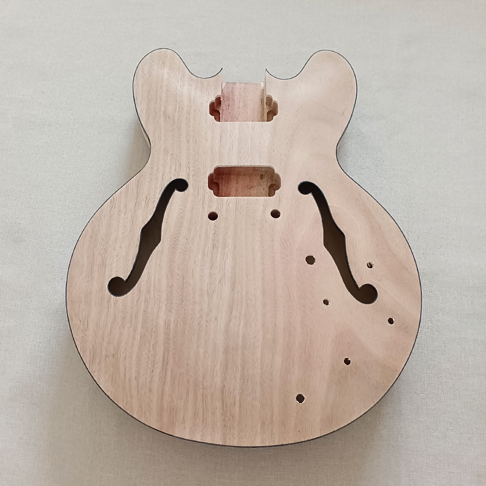 DIY 335 Electric Guitar Kit Unfinished Rosewood FB Mahogany BD Abalone Inlay