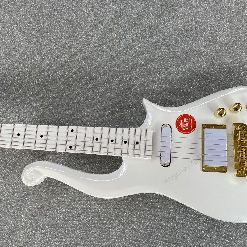 Gloss White Solid Electric Guitar SH Pickups Gold Hardware Rounded fret Edge
