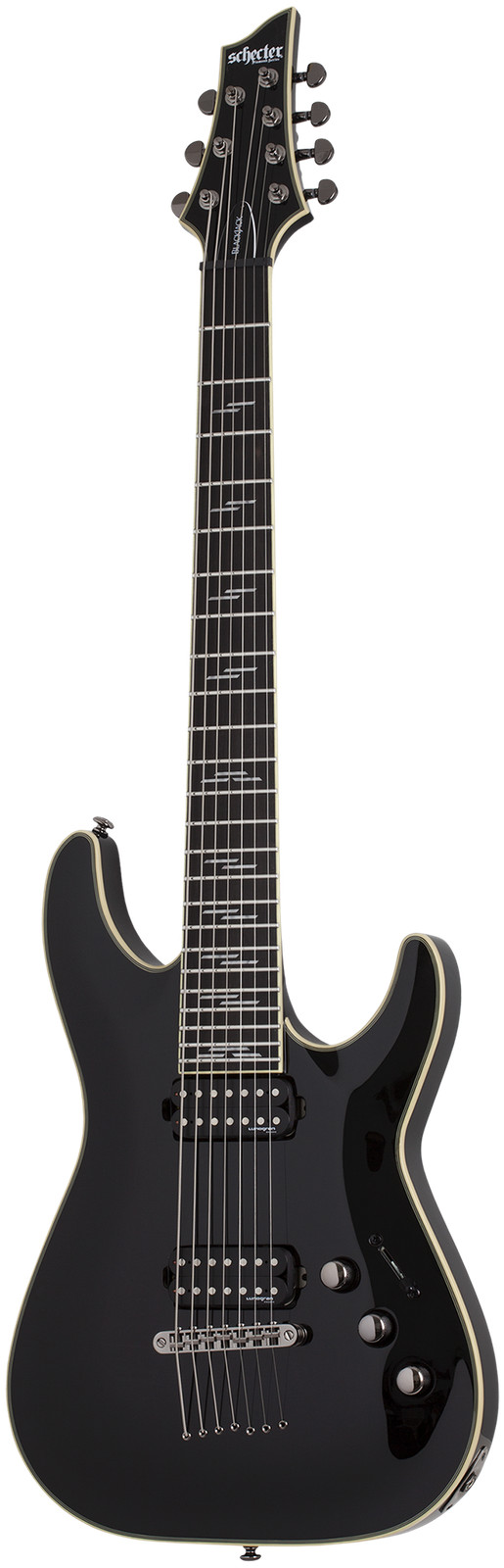 Schecter 2564 C-7 Blackjack Black Gloss Electric Guitar