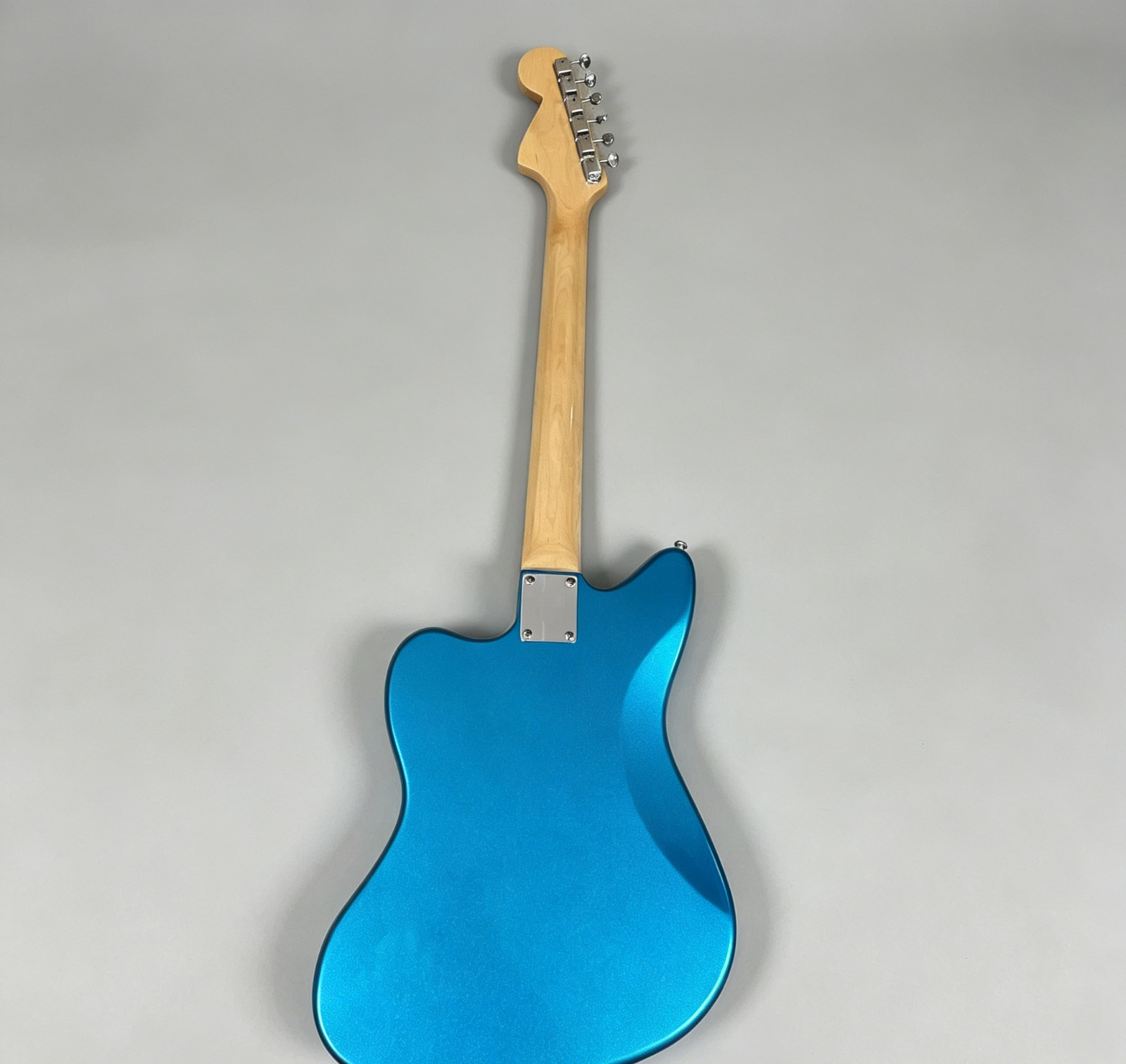 US STOCK Metal Blue Jazz Style Electric Guitar Chrome Hardware Fast Ship