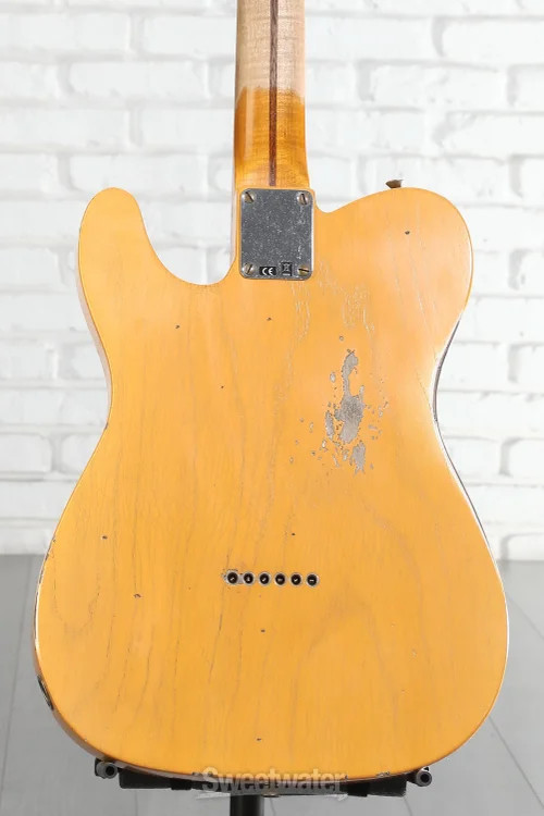 Fender Custom Shop 1951 Telecaster Relic Electric Guitar – Nocaster Blonde,