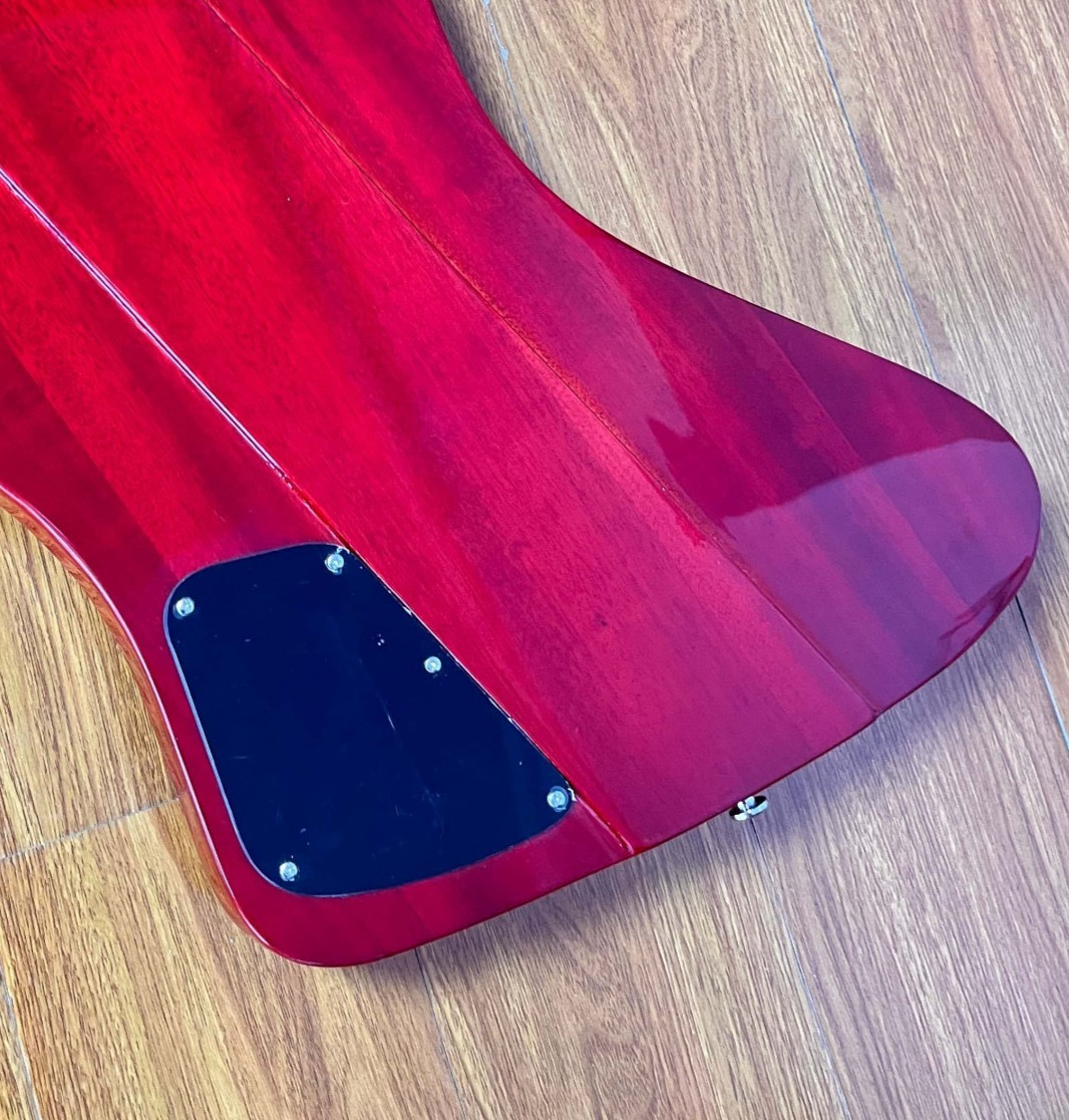 Vintage Fire Bird Cherry Red Electric Guitar MINI HH Pickups 6Strings Ship US