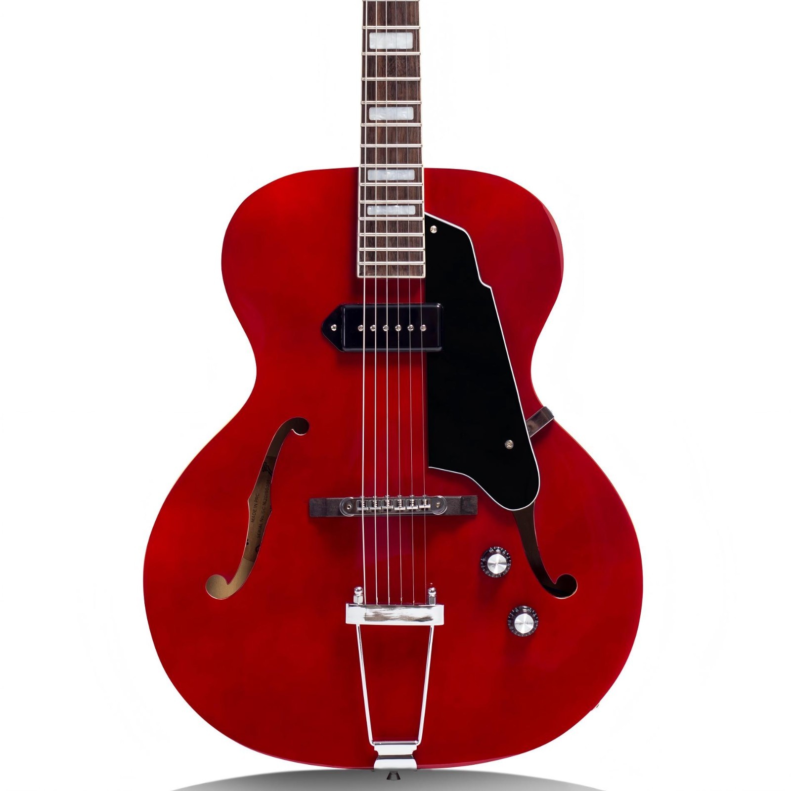RED Jazz Electric Guitar Hollow Body Chrome Hardware P90 pickup （GROTE ）