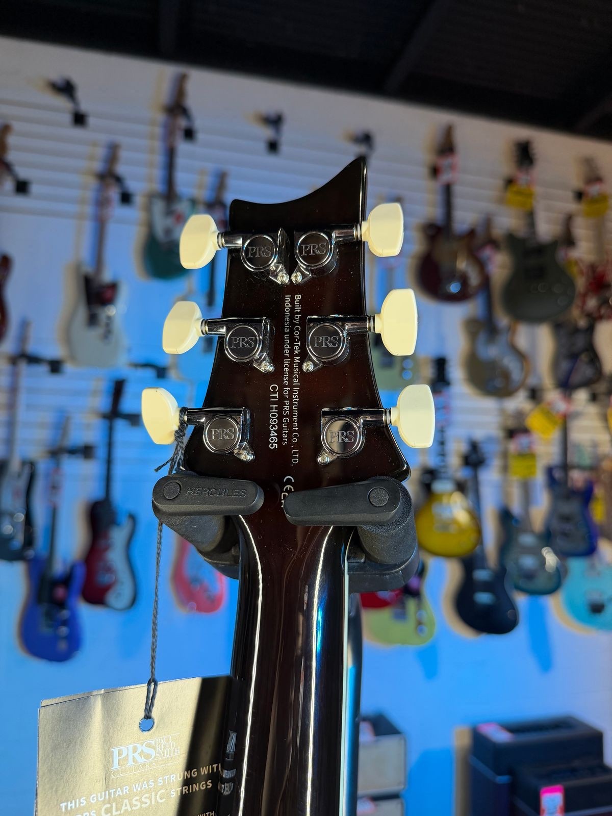 PRS SE Flat Back Hollowbody I Piezo Orange Tiger Smokeburst 465