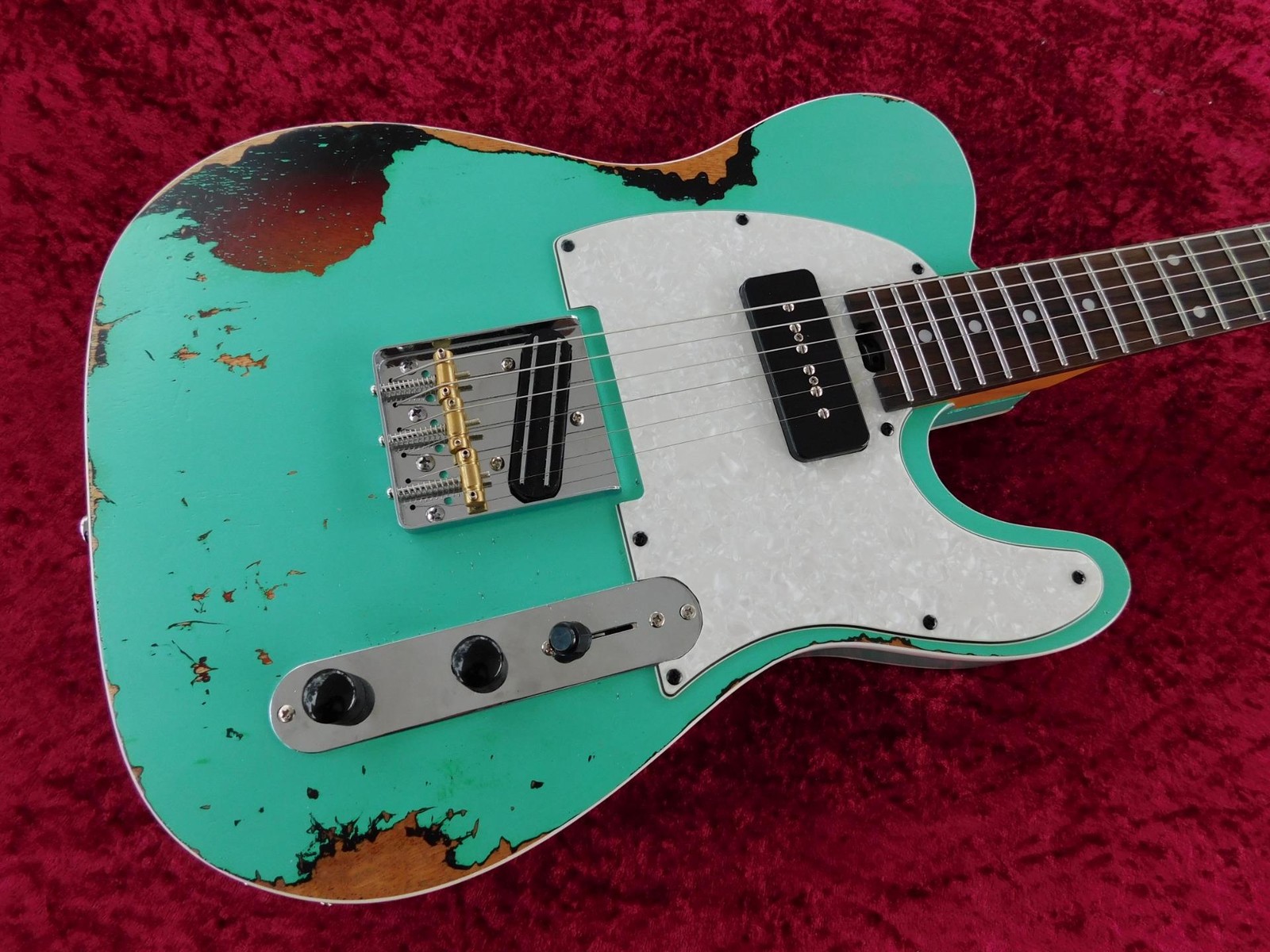 KGD Relic Tele, Rail Humbucker/Epi P90, Coil Splitting,Capacitor, Roasted Neck
