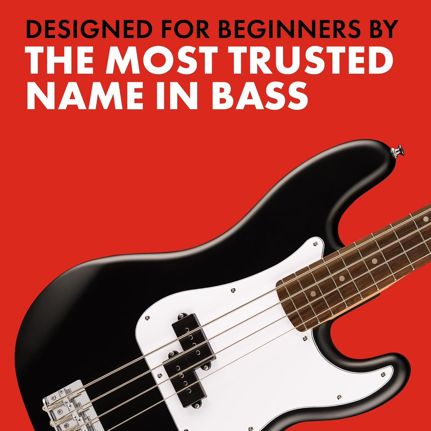 Fender Squier Debut Precision Bass Guitar Black Matte Beginner Model P-Bass