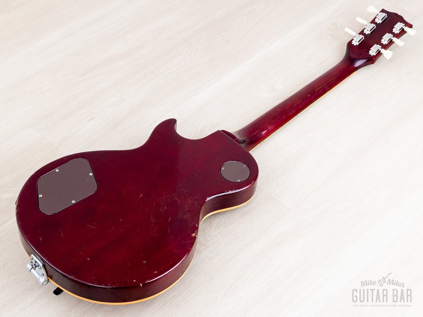 1975 Gibson Les Paul Deluxe Vintage Guitar Cherry, Humbucker Conversion w/ Case