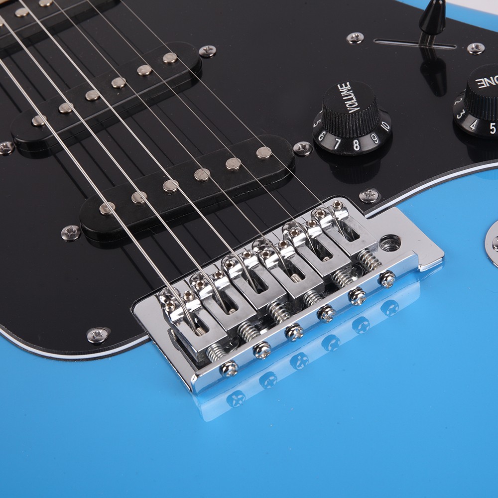 Glarry GST Electric Guitar+Amp+ Bag/Case+ Strap+ Connecting Wire+Spanner Tool