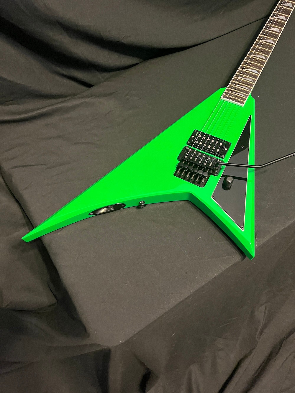 2024 OG Grover Jackson USA Concorde Flying V Guitar in Slime Green W/OHSC